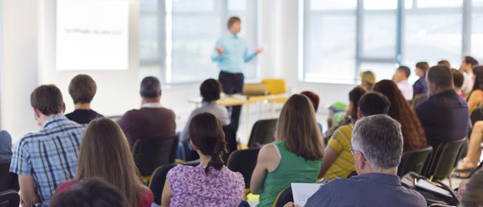 Studierende während einer Vorlesung