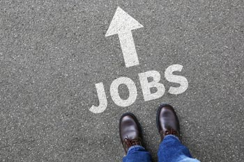 Blick auf Schuhe von oben